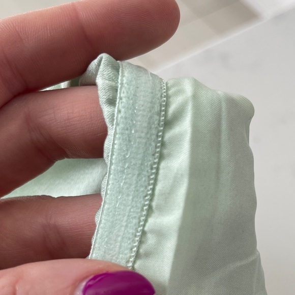 Lulus Sincerely Exceptional Sage Satin Strapless Two-piece Jumpsuit Green - Picture 7 of 8